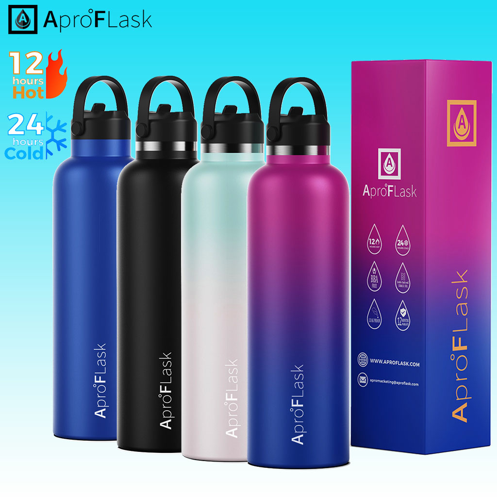 Apro°Flask 24oz Insulated Tumbler Hot and Cold Stainless Steel Water ...