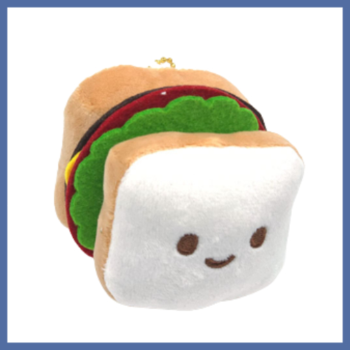 thumbnail image 2 of Kawaii Japanese Food Squishy Keychain – Miniature Burger Charm – Random Blind Toy (J. Dream) 2 of 6