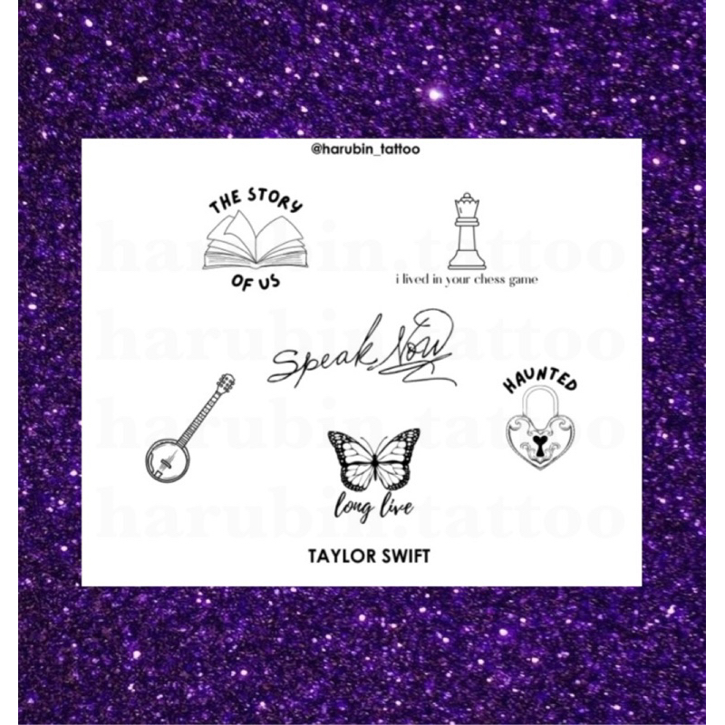 Taylor Swift SPEAK NOW inspired temporary sticker tattoo | Shopee ...