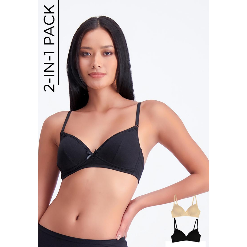 Female Cool Fabric Solid Wireless Bra 1-Pack 
