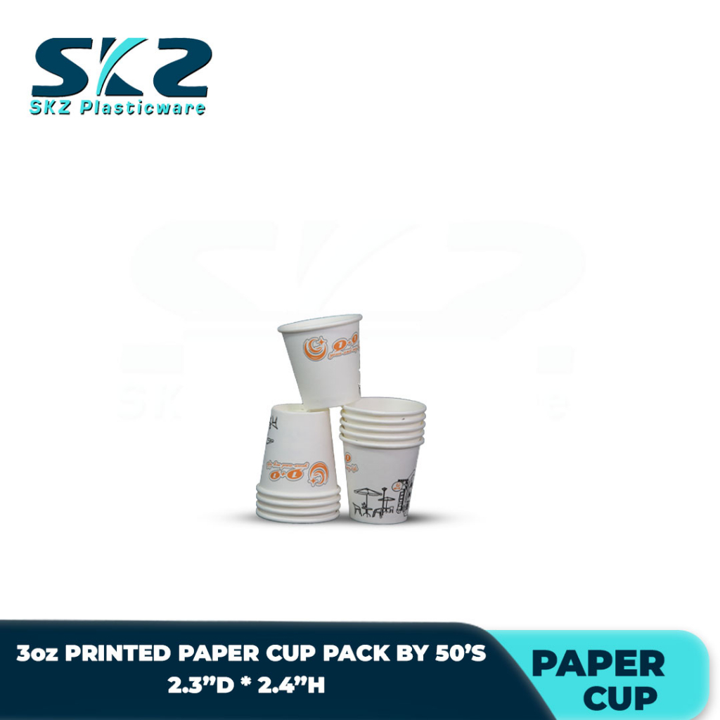 DISPOSABLE PRINTED PAPER CUP HOT AND COLD AVAILABLE ALL SIZES | Shopee ...