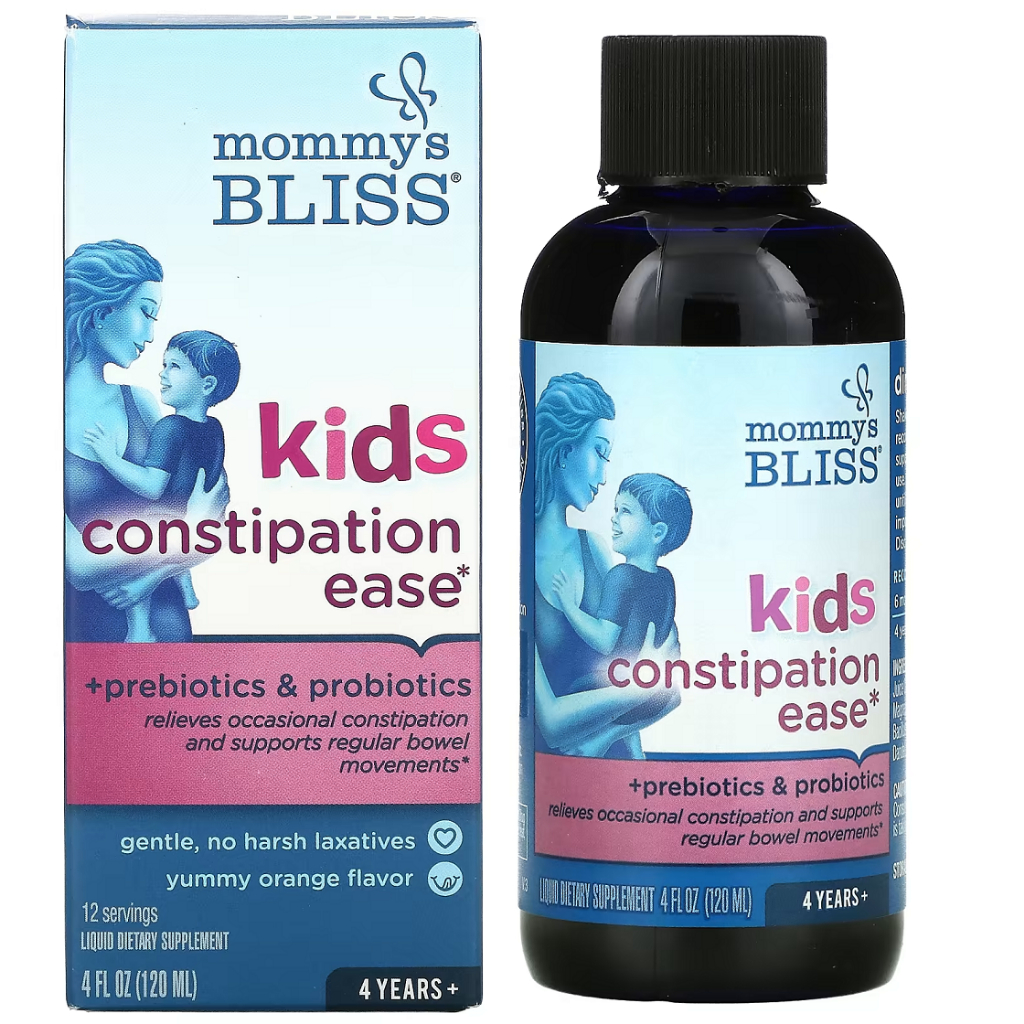 Mommy's Bliss, Kids Constipation Ease, 4 Years+, Orange, 4 fl oz (120