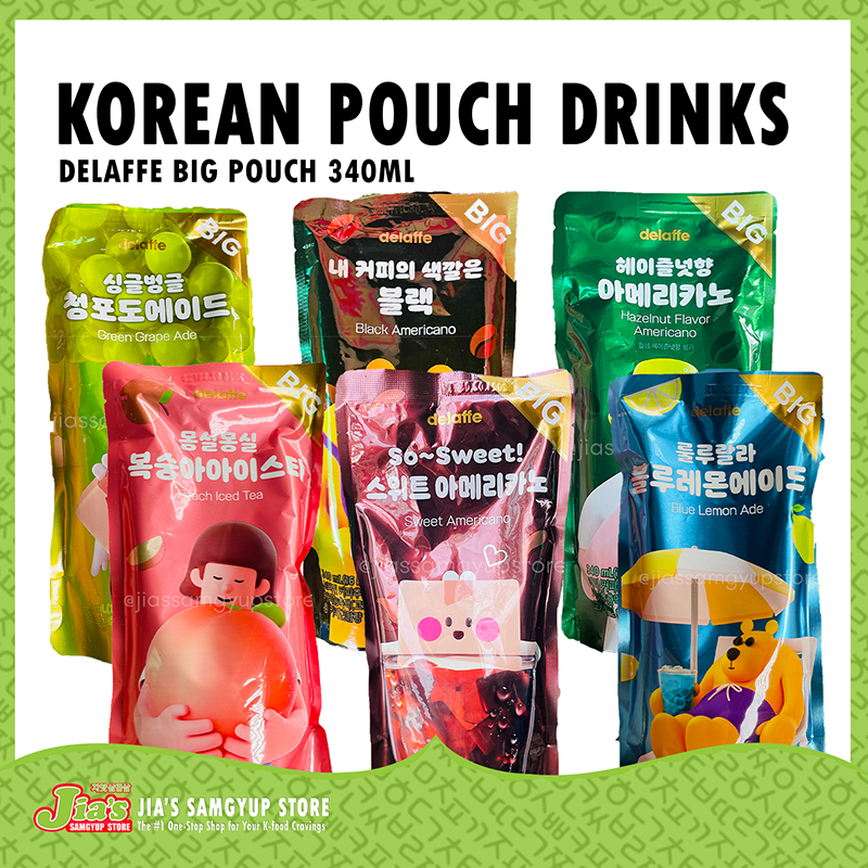 Delaffe Korean Pouch Drinks Coffee And Juice Ades 340ml 230ml