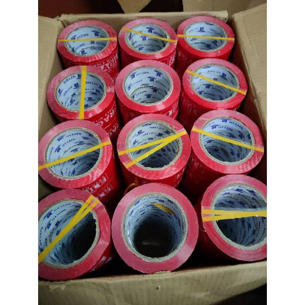 Fragile Red Packaging Tape – 2″ × 100 m, 72‑Roll Box (Handle With Care ...