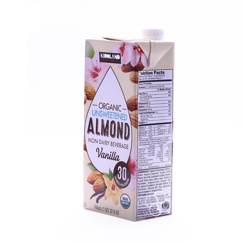 Kirkland Signature Organic Unsweetened Almond Vanilla NonDairy