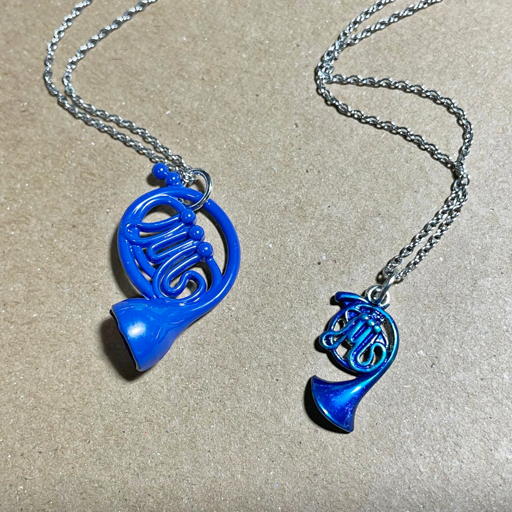 Blue French Horn Necklace inspired by How I Met Your Mother HIMYM