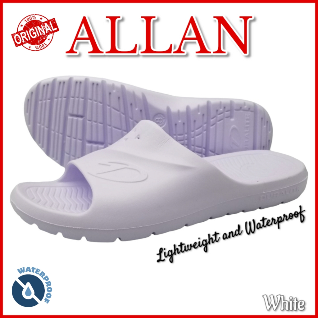 Duralite Allan Men s Lightweight and waterproof Non Slip rubber slippers flipflops White Shopee Philippines