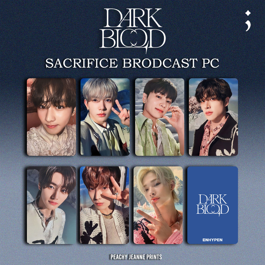 ENHYPEN Sunoo Dark Blood Sacrifice Broadcast Photocard Photo Card