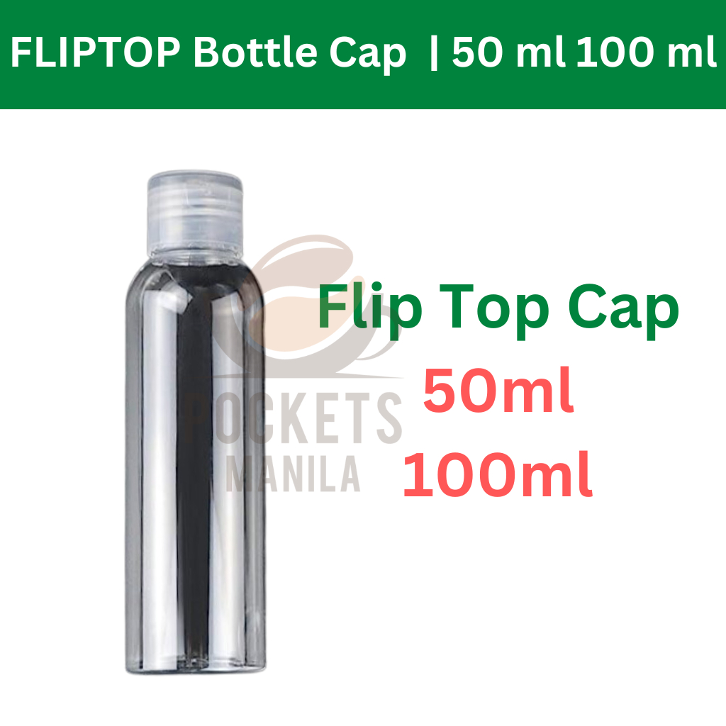 Plastic Flip Cap Bottles | PET Clear Plastic Bottle | 100ml | Shopee