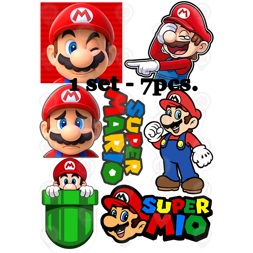 SUPER MARIO SET VINYL WATERPROOF AND LAMINATED STICKERS | Shopee ...
