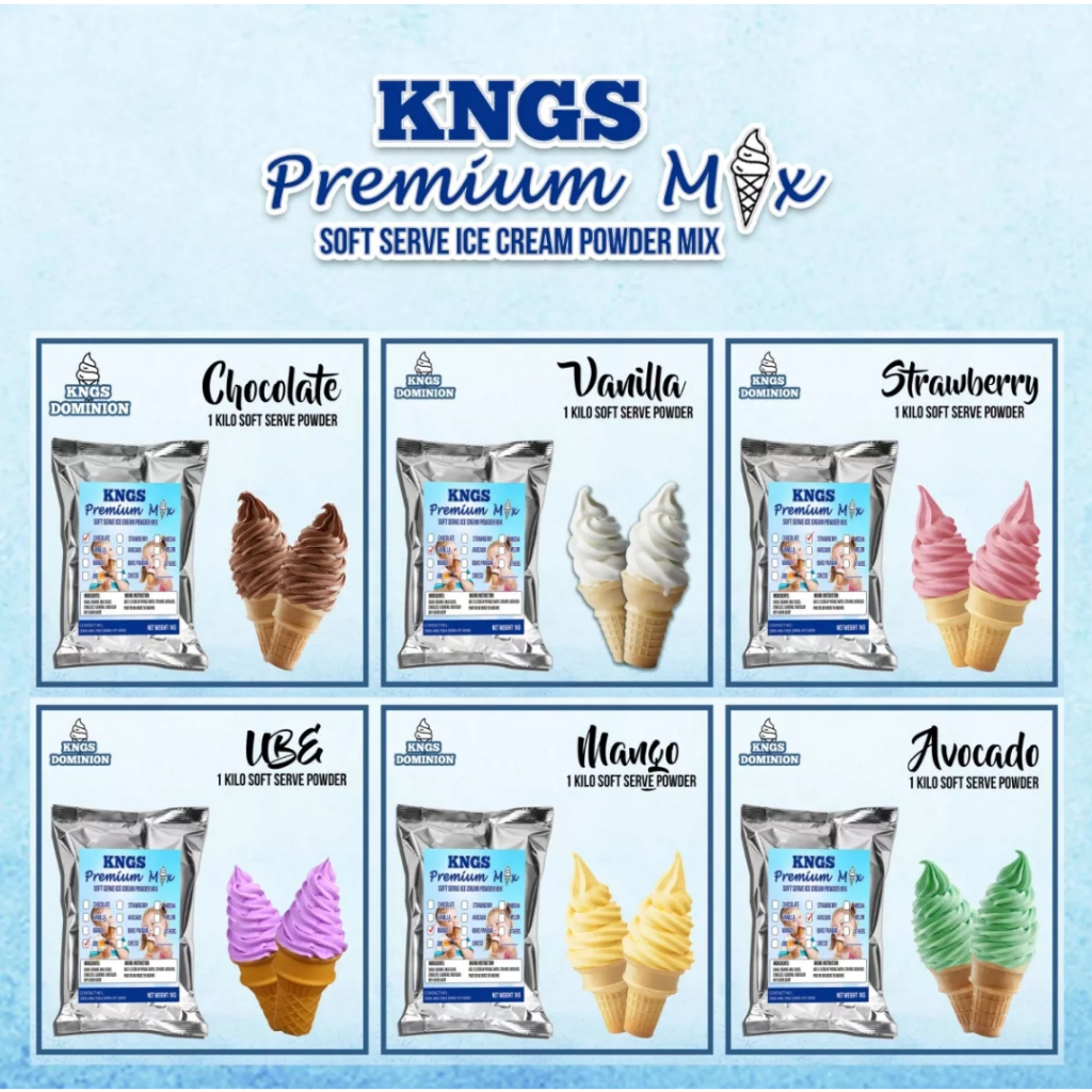 KNGS PREMIUM SOFT SERVE ICE CREAM PREMIX POWDER (KNGS PREMIUM MIX