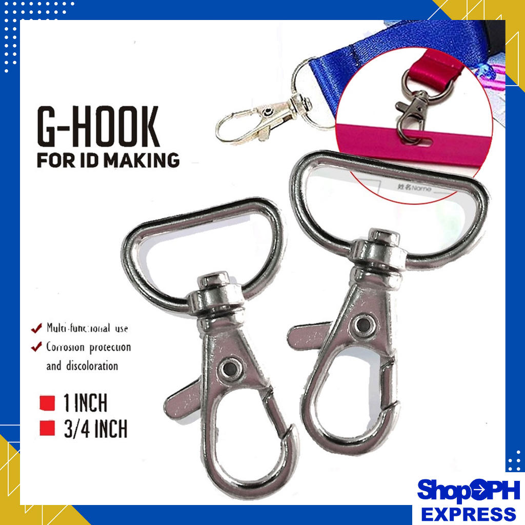 (100 pcs) G-Hook Round for ID Making Accessories (100 pcs per pack ...