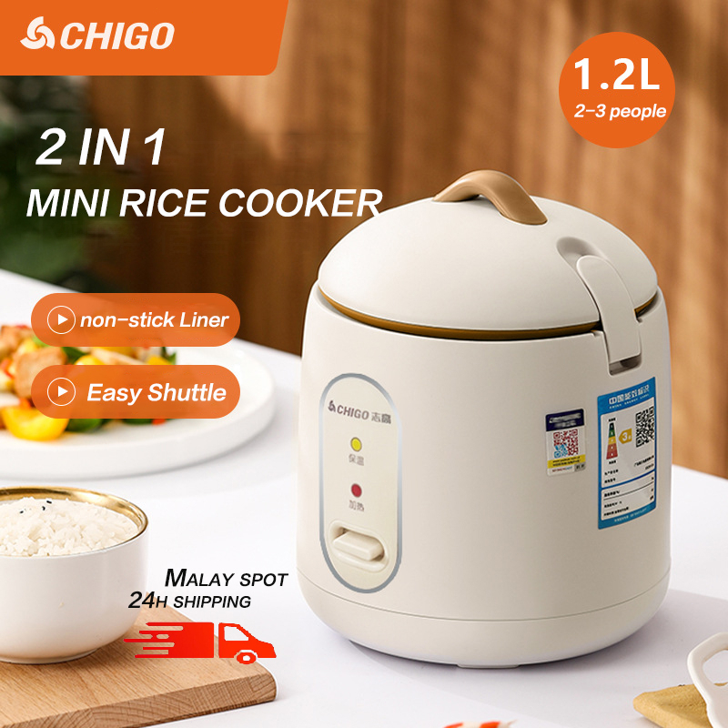 Big Sale ZX Small Rice Cooker 2-Cups Uncooked, 1.2L Portable Non-Stick ...