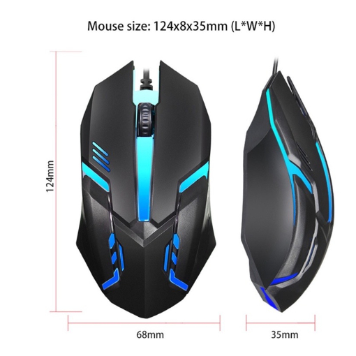 Universal USB Gaming mouse Computer Silent Lighting Color Change ...