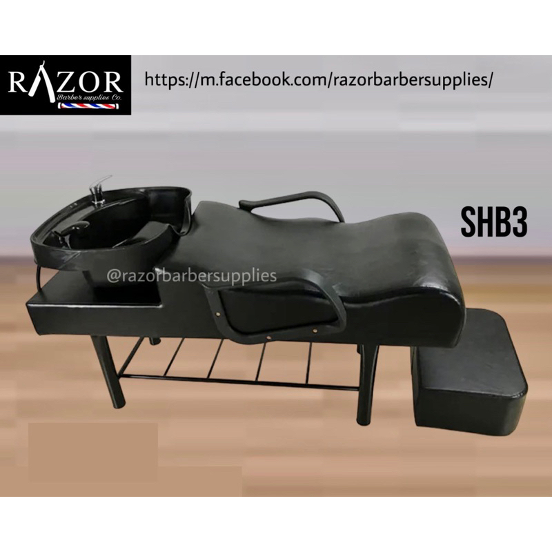 Shampoo Bed with Quality Plastic Bowl Bed Shampoo Razor Barber Supplies ...