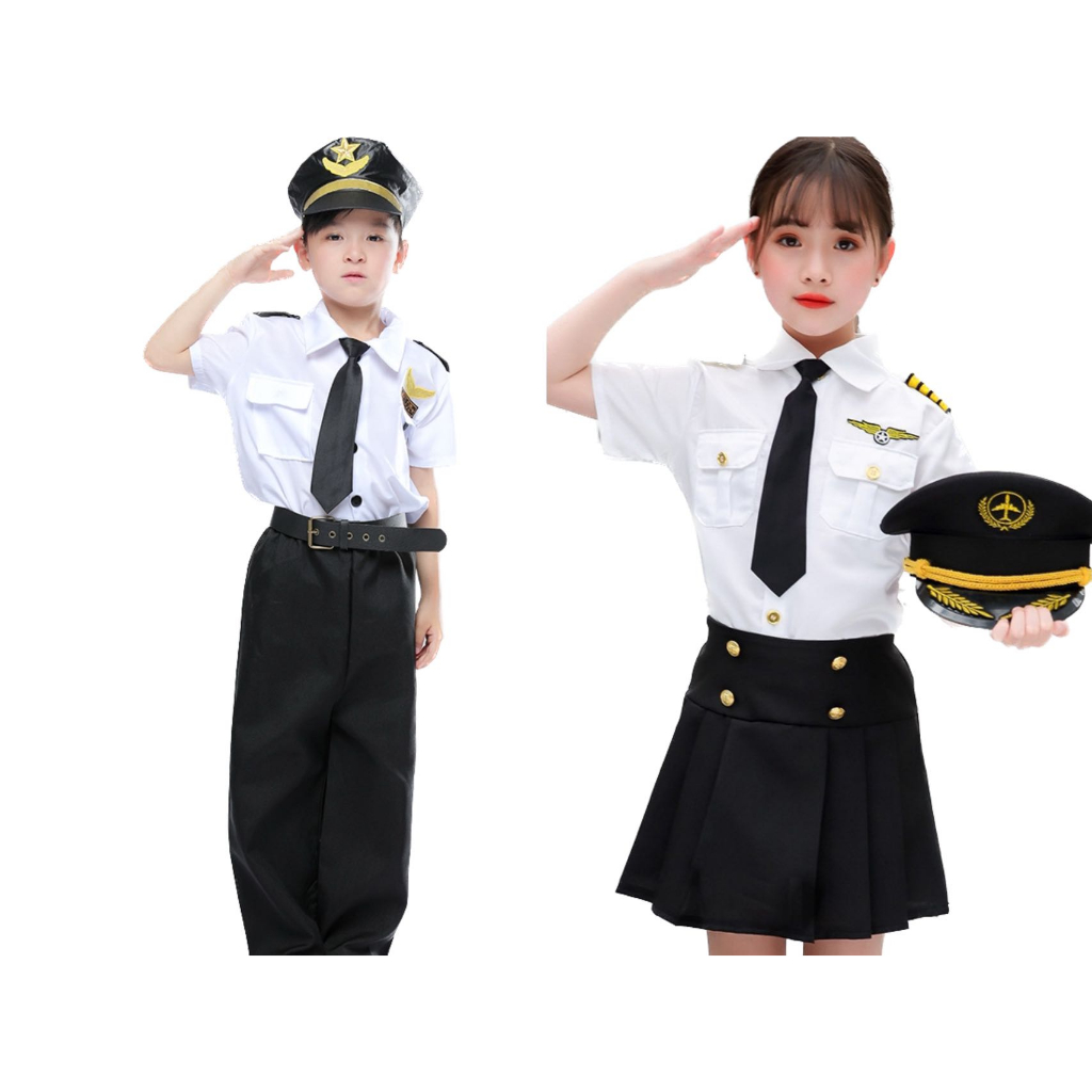 PILOT BOY&GIRL SET HALLOWEEN COSTUME FOR KIDS(3-9YO) | Shopee Philippines