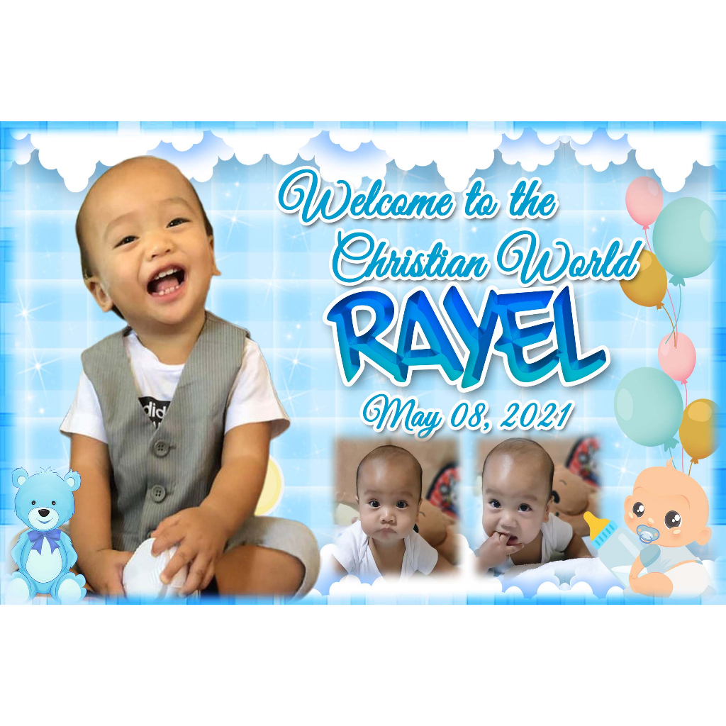 JCJ DESIGNS AND PRINTS CHRISTENING / BAPTISM TARPAULIN / TO