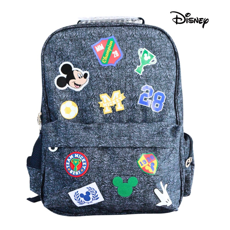 Disney Mickey Mouse Denim 15inch Backpack with Hoodie Shopee Philippines