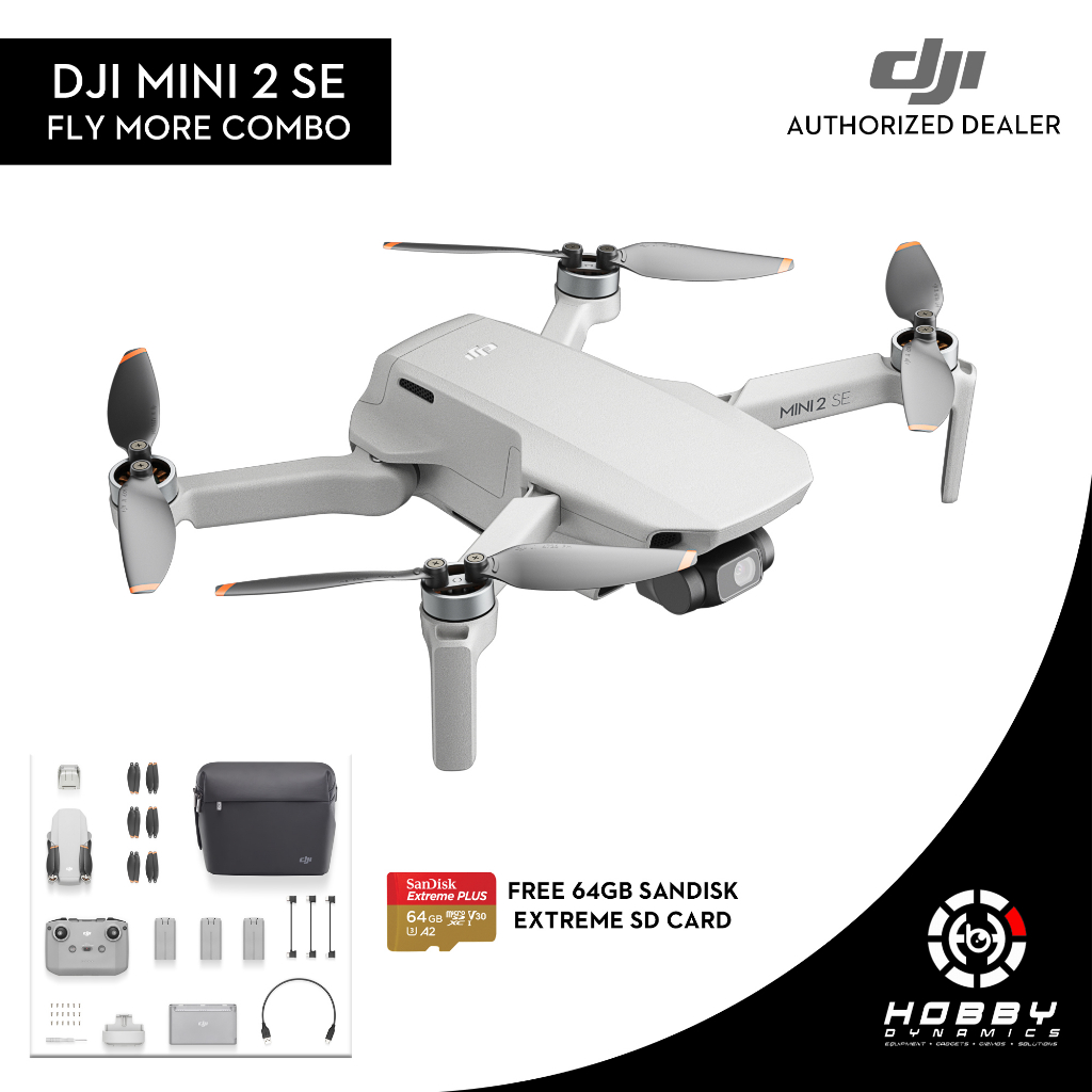 DJI Mini 2 SE Fly More Combo with FREE Sandisk Extreme 64GB SD Card