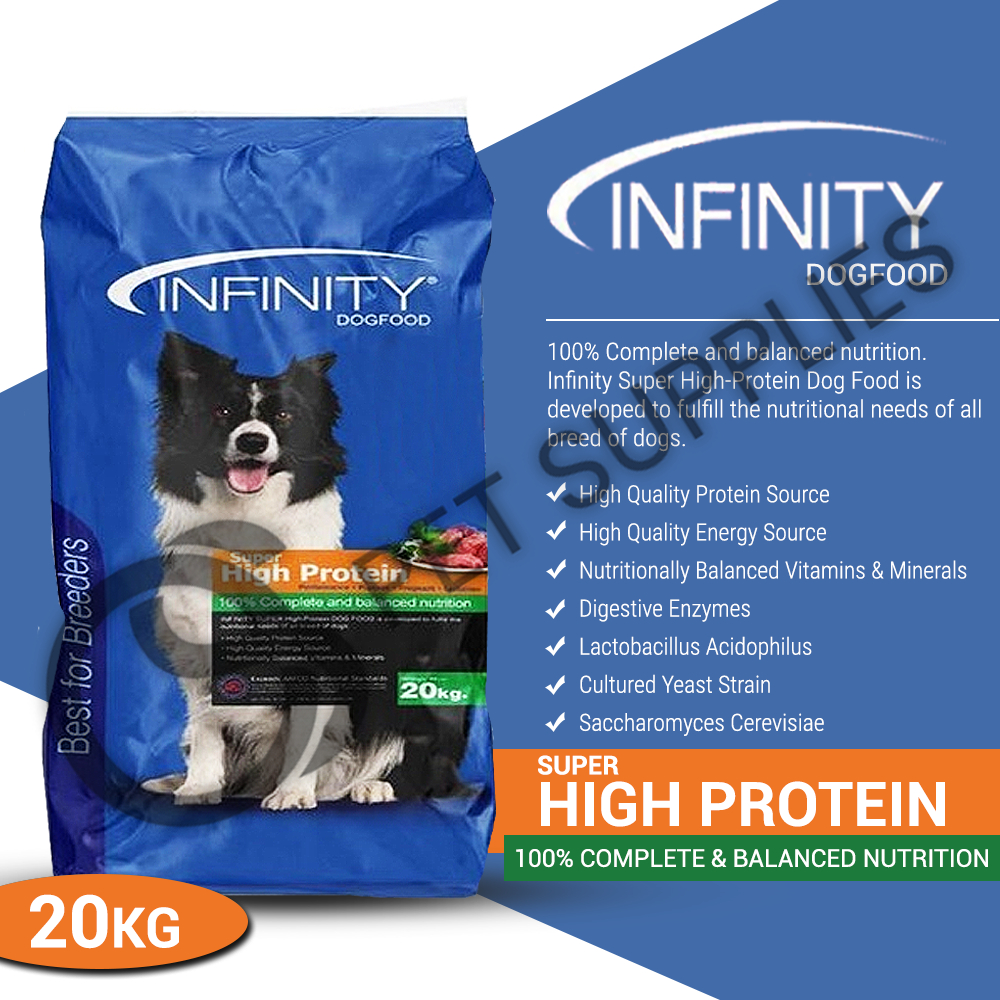 FIPRO-20kg Infinity Dog Dry Food Super High Protein Complete and ...