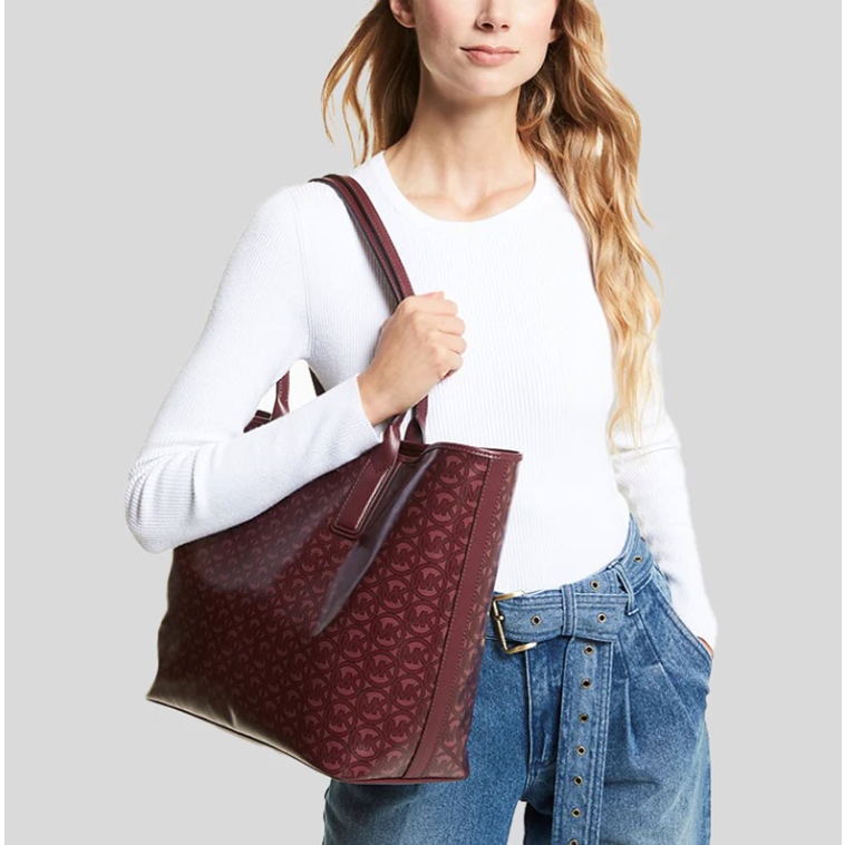 AUTHENTIC/ORIGINAL Mchael Kors MK Jodie Large Logo Jacquard Tote Bag