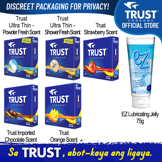 Trust Condoms Scented Pack and EZ Lubricating Jelly 75g Shopee