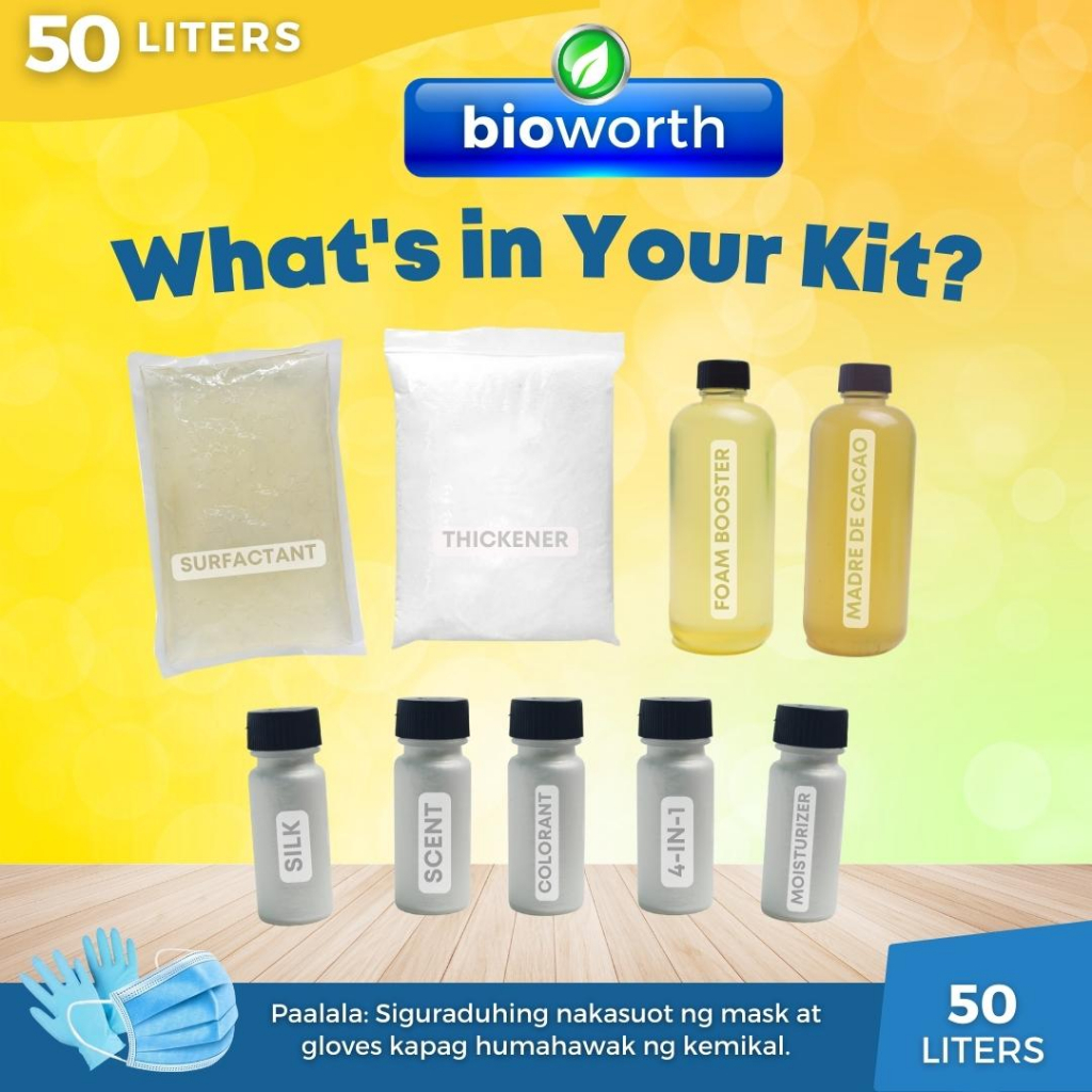 Bioworth Premium Dishwashing Liquid Kit DIY 50 Liter Yield Anti Grease ...