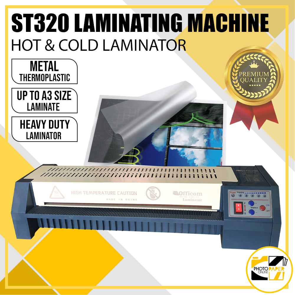 St320 Laminating Machine A3 A4 Size Hot Cold Laminator With Reverse