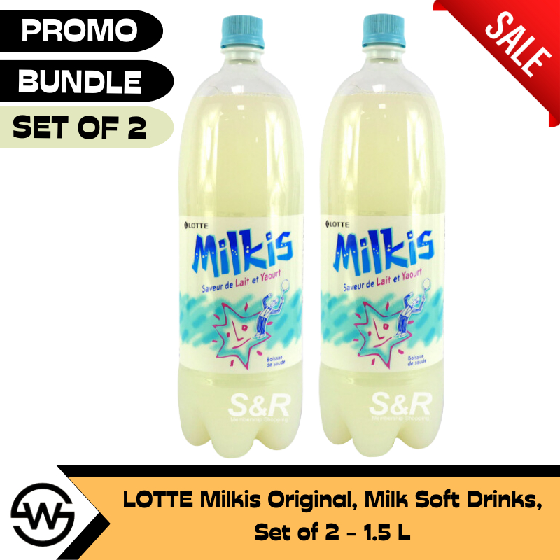 Lotte Milkis Original Milk Soft Drinks Set Of 2 15 L Shopee