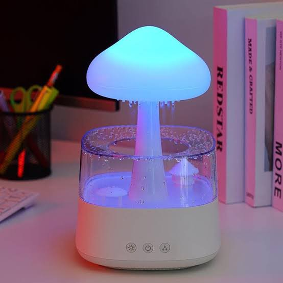 Breezessential Rain Cloud 7 LED Color Humidifier Water Drip Mushroom ...