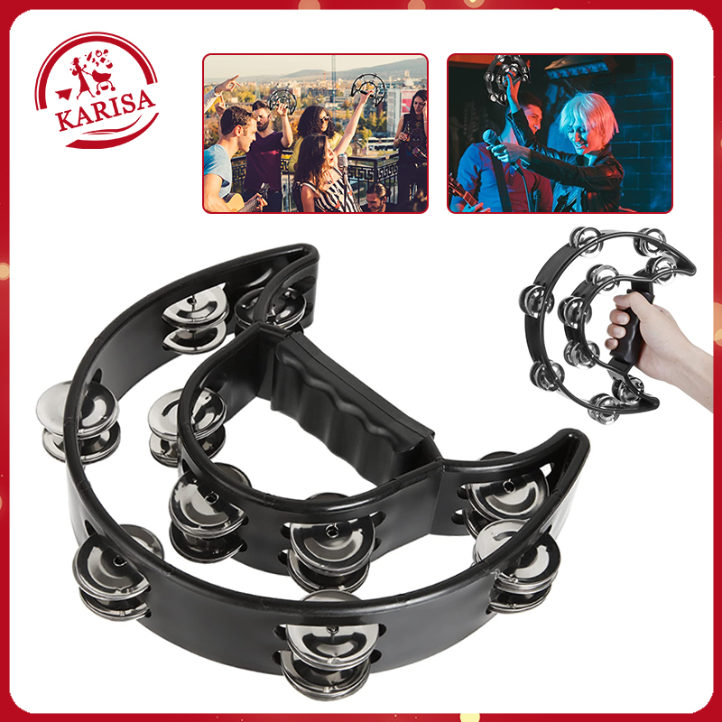 Tambourine Double Row Half Moon Musical Tambourine Plastic Musical ...