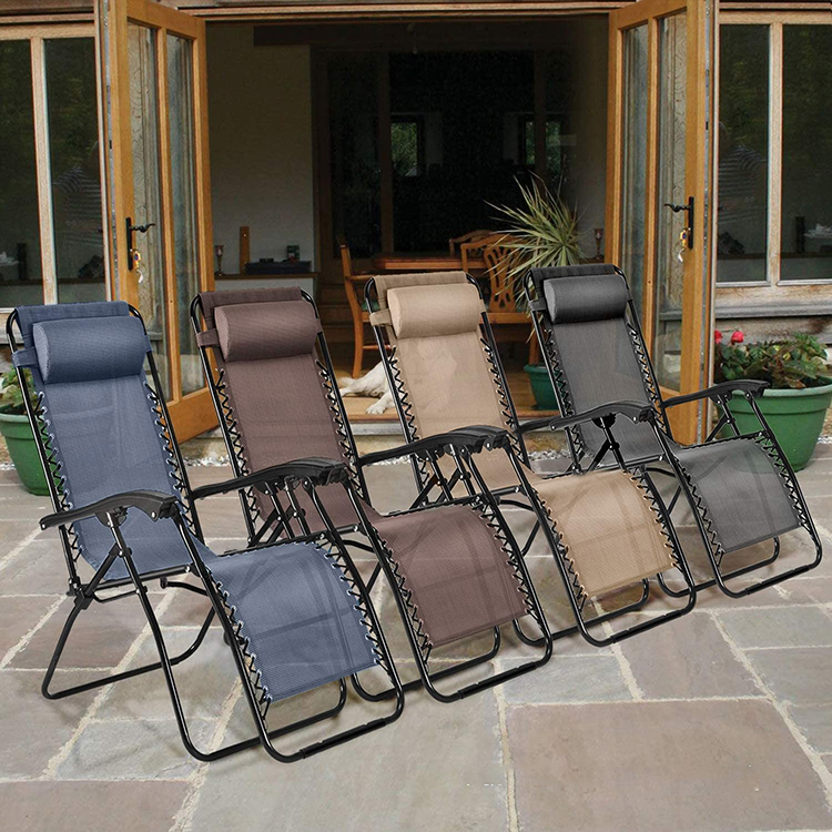 BVS Foldable Zero Gravity Reclining Chair w/Adjustable Headrest for ...