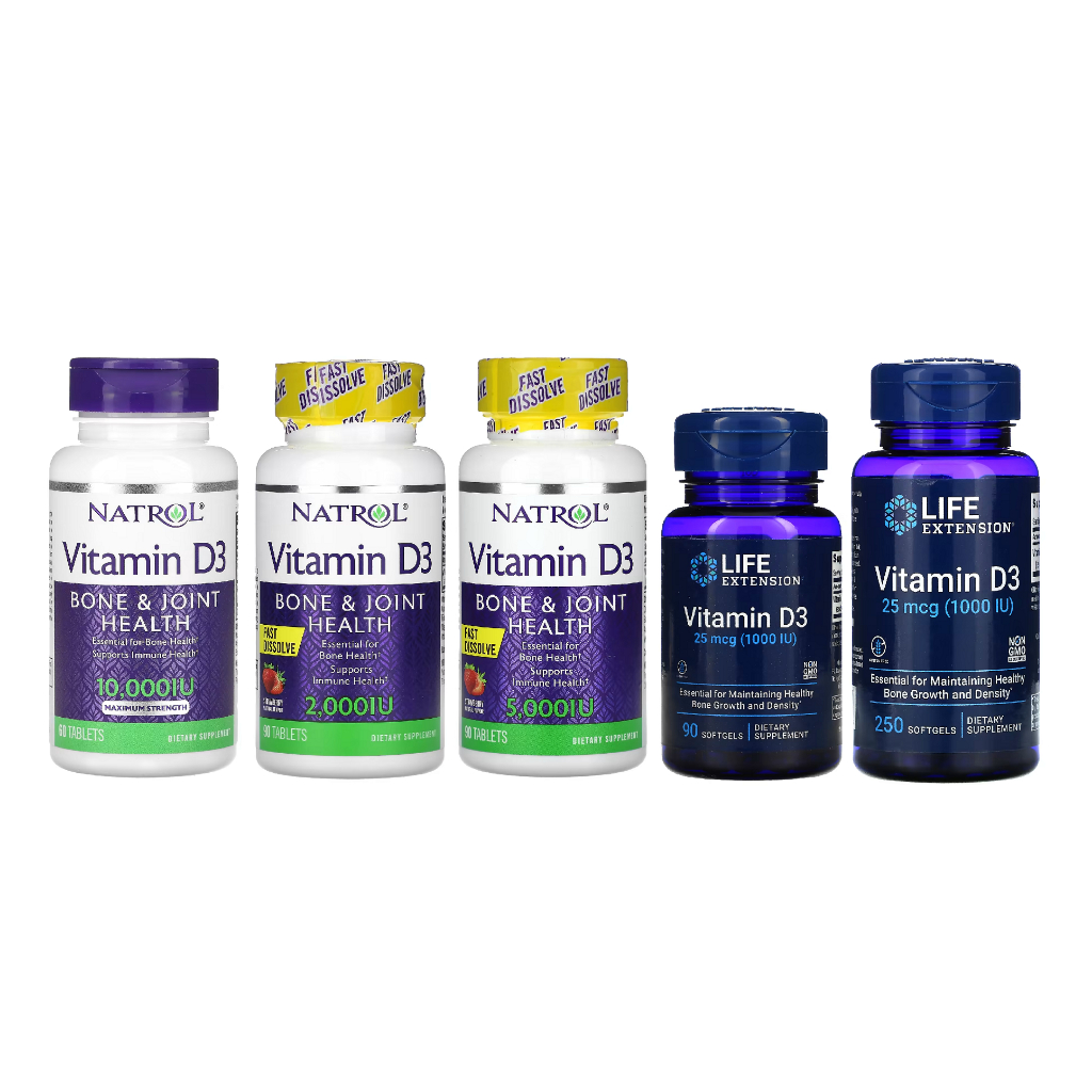 Life Extension Vitamin D3 25 mcg (1,000 IU) 2000 or 10000 90 OR 250
