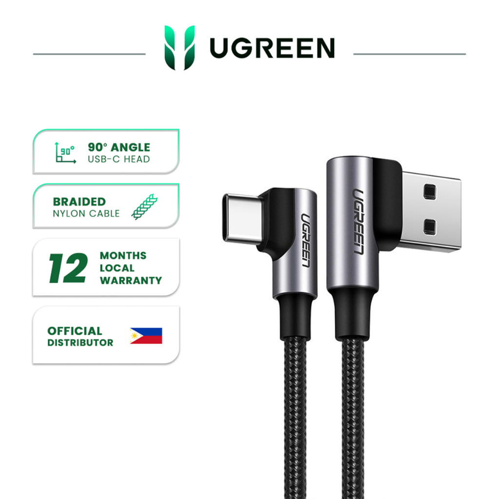 UGREEN USBC Qc Fast Charger Cable 3a 90 Degree PH Shopee Philippines