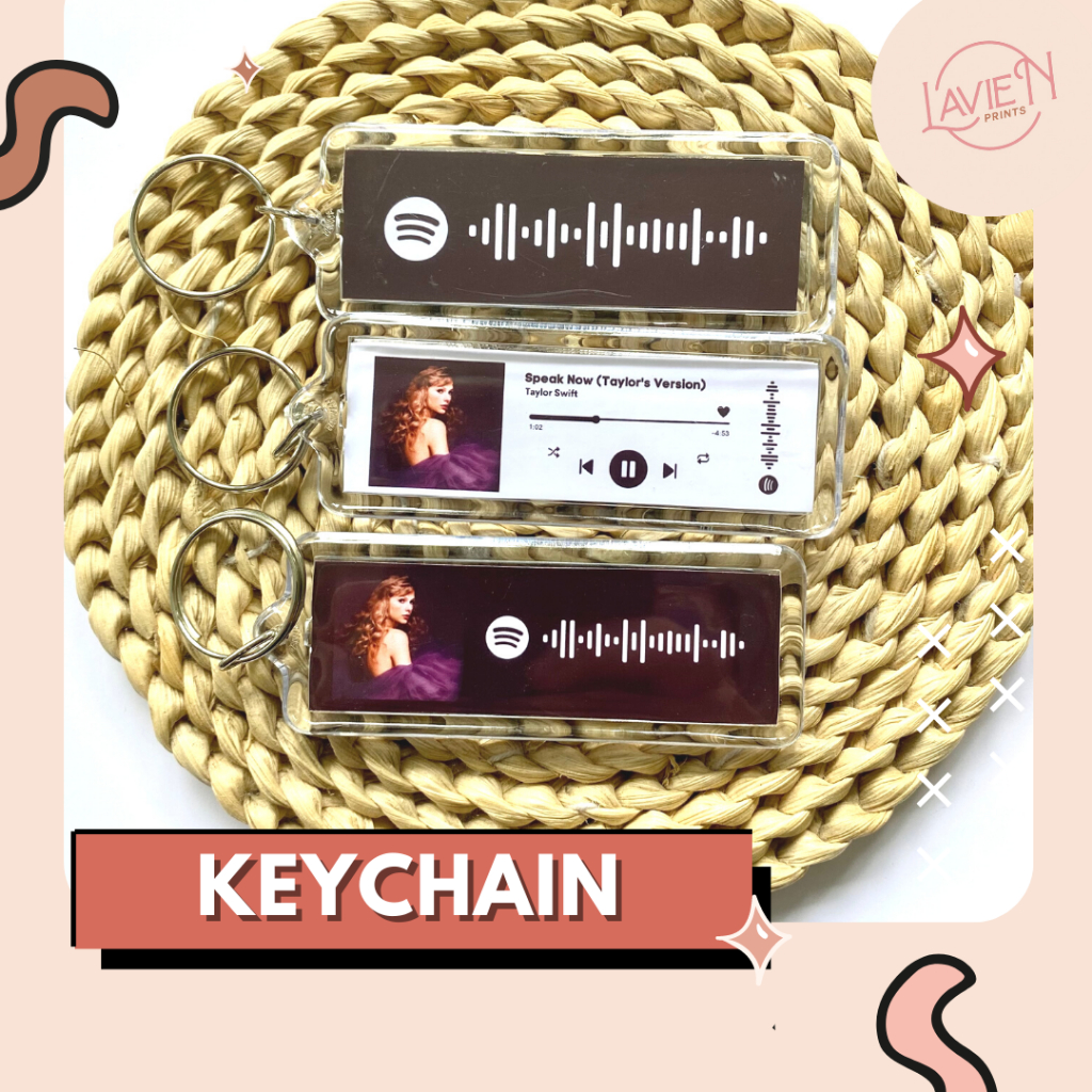 keychain with spotify qr code (long) lavien prints Shopee Philippines