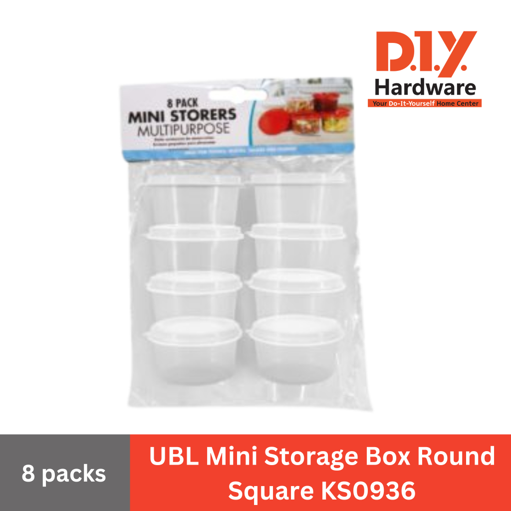 UBL KS0936 Mini Storage Box Round Square 8pack | Shopee Philippines
