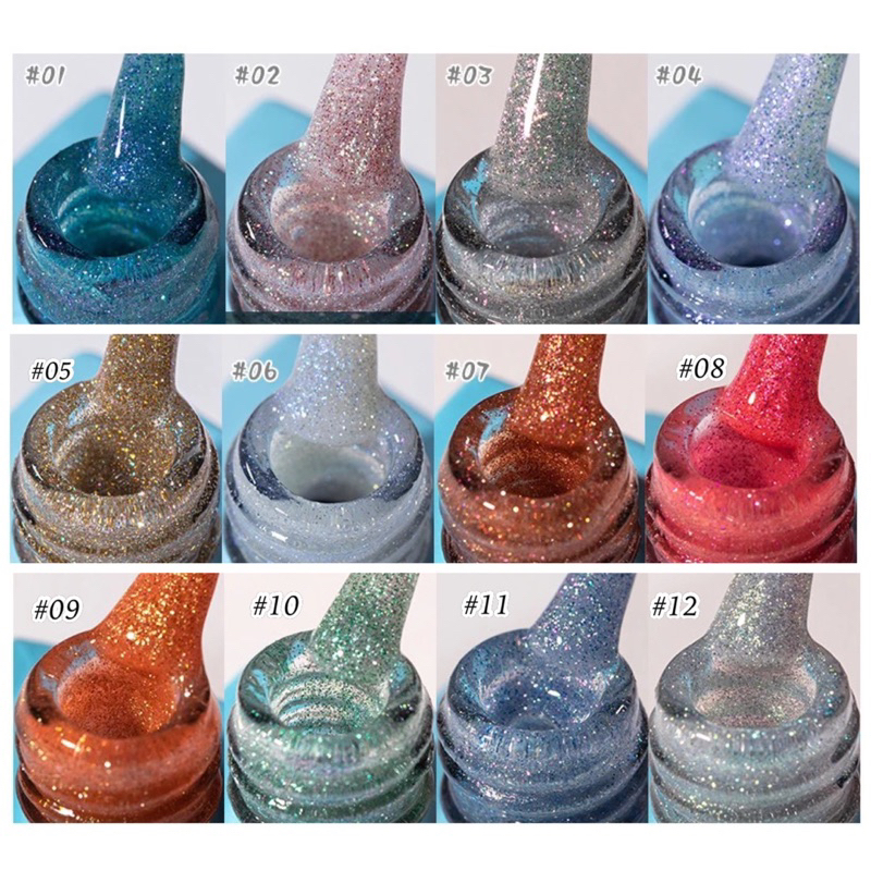 JL Essentials Mermaid Shimmer Series Color Gel Polish 15ml 12 colors to ...