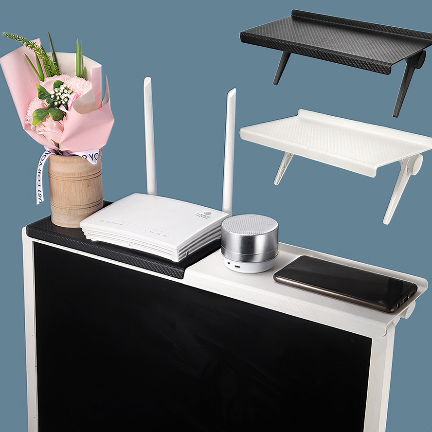 OFNATURE TV Screen Top Shelf Computer Monitor Rack Storage Bracket ...