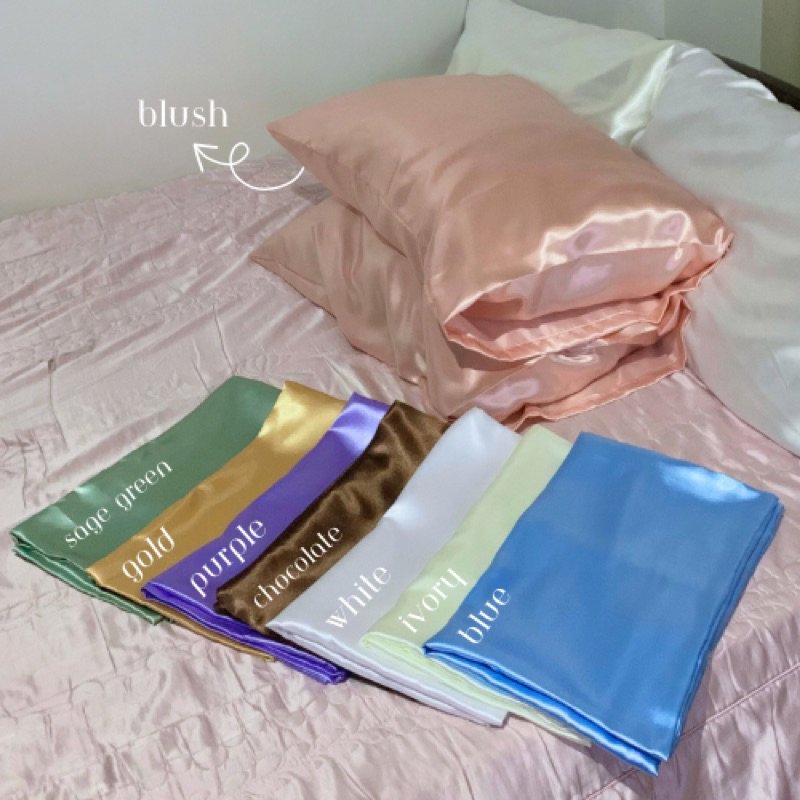 Hypoallergenic Premium 100 Silk Satin Pillowcase Shopee Philippines