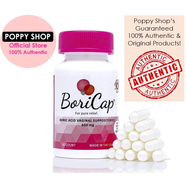 Boricap Boric Acid Vag inal Suppositories 600mg 30 Capsules Shopee
