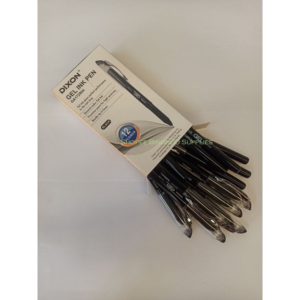 Dixon Gel Pen Gelpen Gel Ink Pen 0.5mm 12 pieces per order Shopee