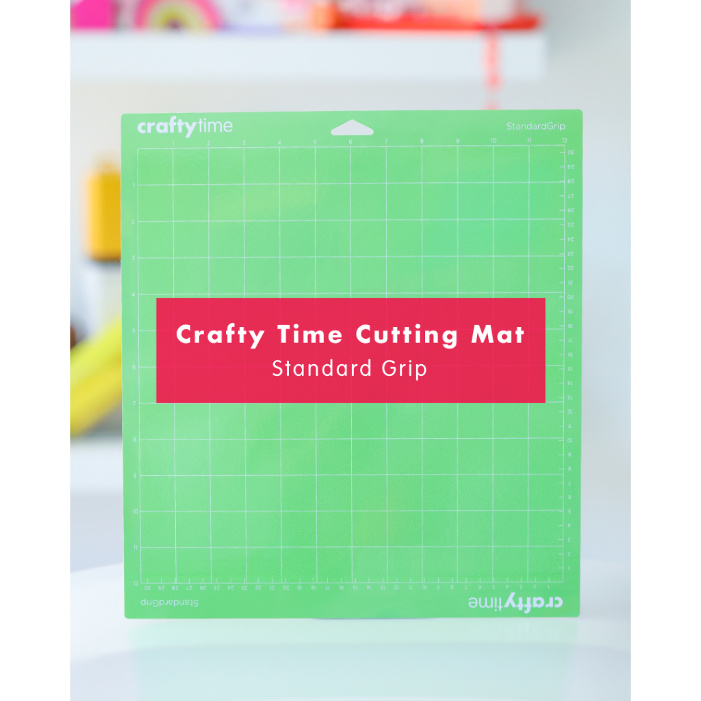 Crafty Time Cutting Mat Compatible w Cricut Machines 12 x 12 Standard Grip Mat Vinyl HTV