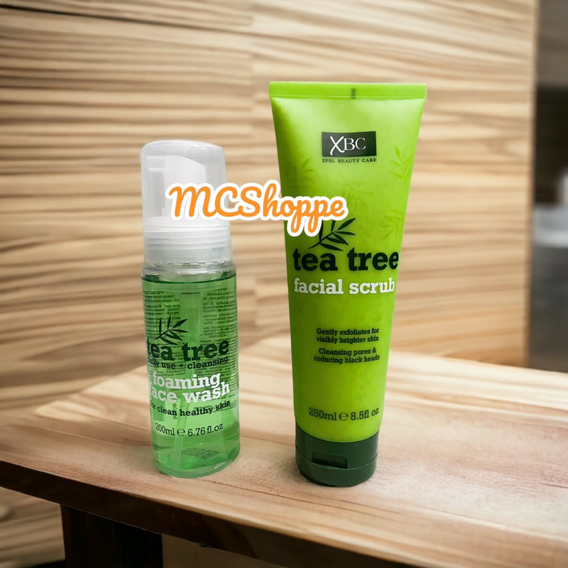 Xbc Tea Tree Facial Scrub Tea Tree Foaming Face Wash 250 200ml Shopee Philippines