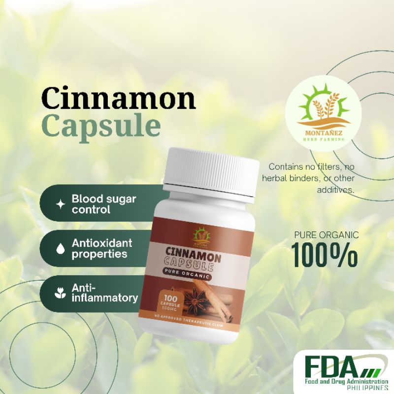 AUTHENTIC CINNAMON CAPSULE 100 CAPSULES 500mg Shopee Philippines