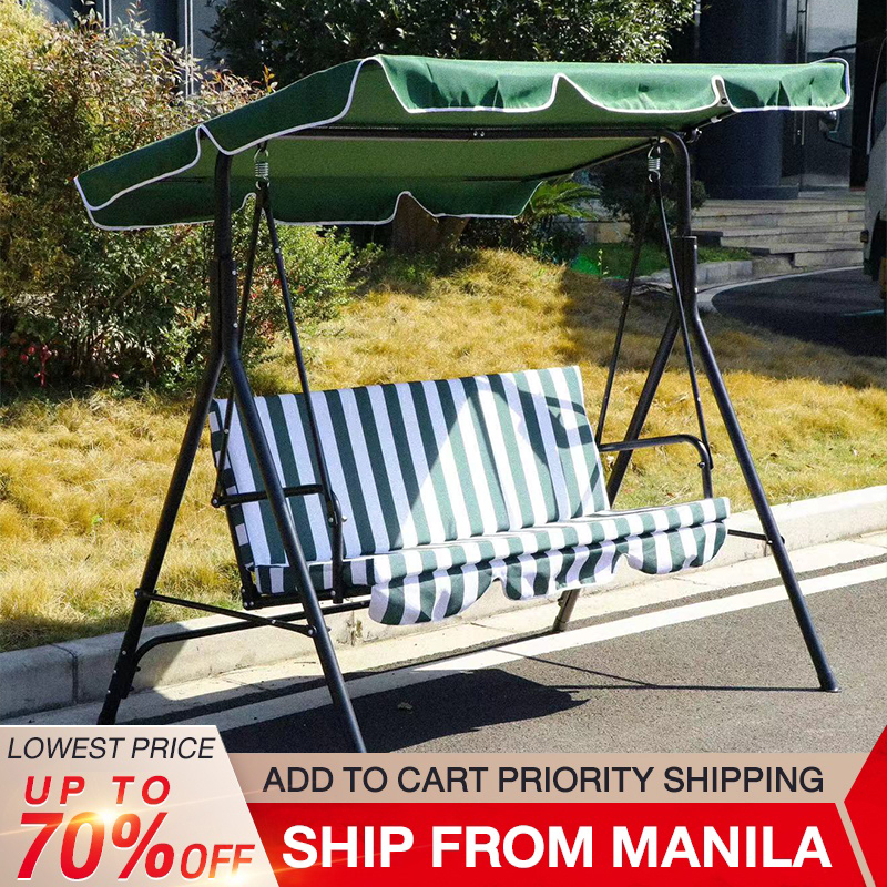BAIERDI Three-person outdoor rocking chair home outdoor swing rocking ...