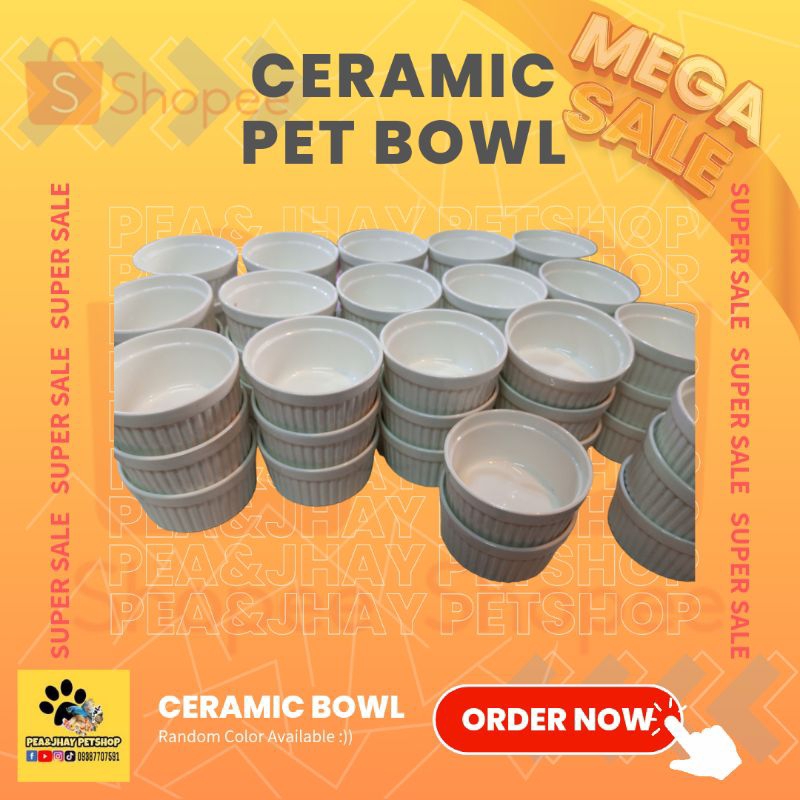 Ceramic Bowl Feeder/Pet Feeder Bowl for Rabbit, Guinea Pigs, Hamster