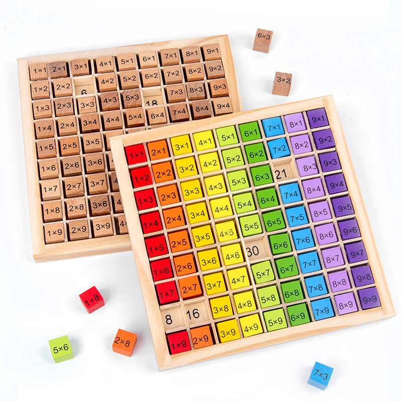 99 Multiplication Montessori Educational Wooden Toys for Kids Table ...