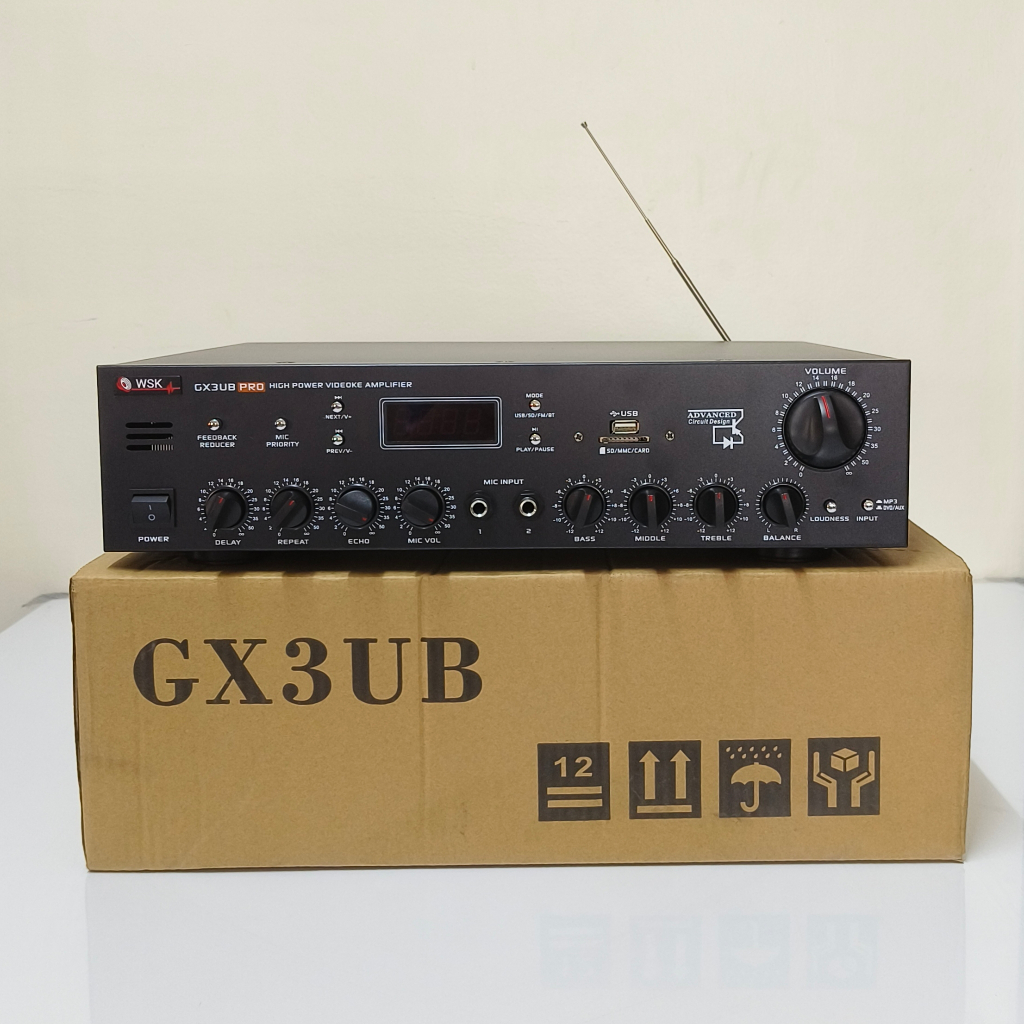 WSK GX-3UB PRO USB/BT/FM Professional High Power Videoke Amplifier ...