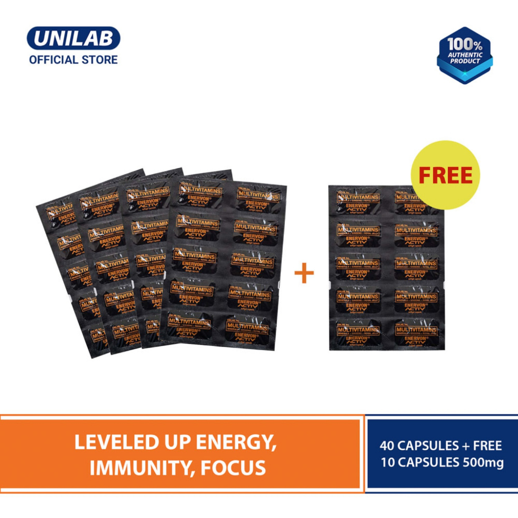 Unilab Enervon Activ Multivitamins Enervon Activ 40s, Get Enervon