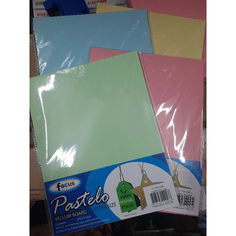 Colored Vellum Board 220 gsm Letter size Shopee Philippines